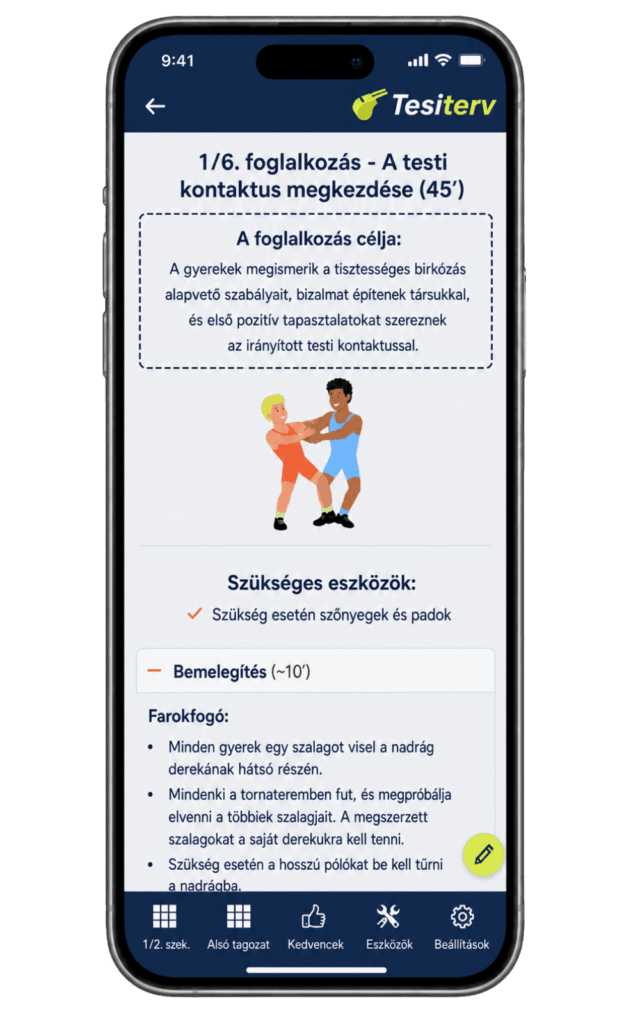 Tesiterv mintaóra részletei