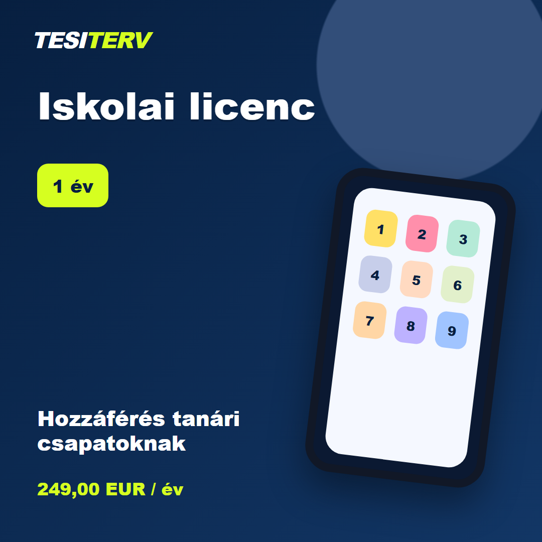 Éves iskolai licenc általános iskolához